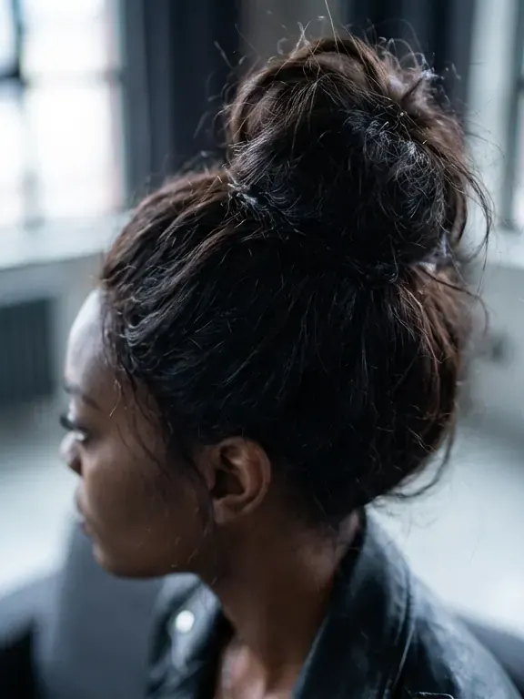 Hochsteckfrisur Dutt Seitenprofil - Wildwuchs Friseur Linz Lookbook